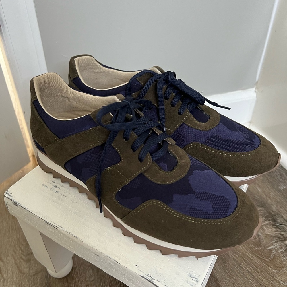 CHARLESTON SHOE CO. Women's Olive and Navy Sneakers - Picture 7 of 13